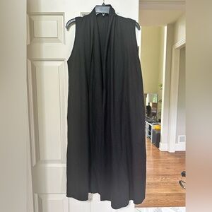 Eileen Fisher Black Long Vest